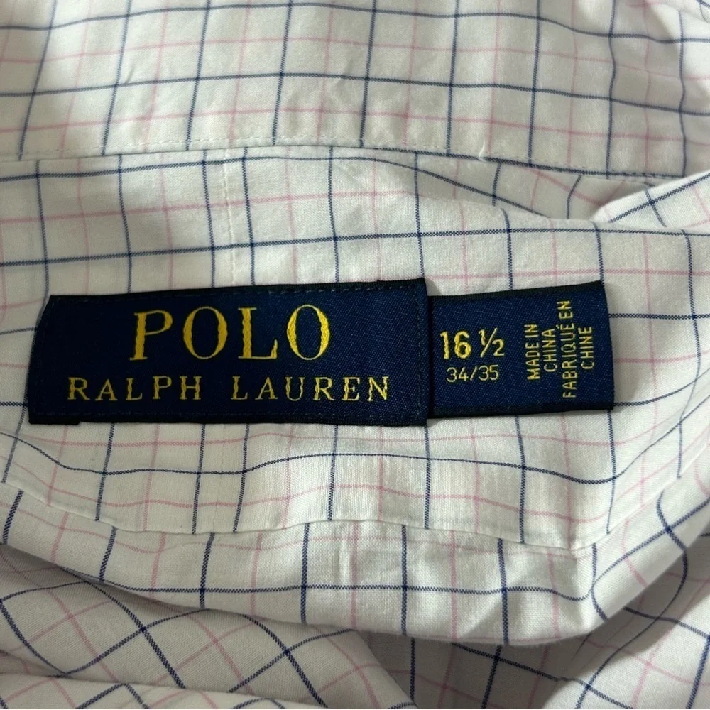 POLO Ralph Lauren Men's Button Down Shirt Plaid Spring Easter Size 16 1/2